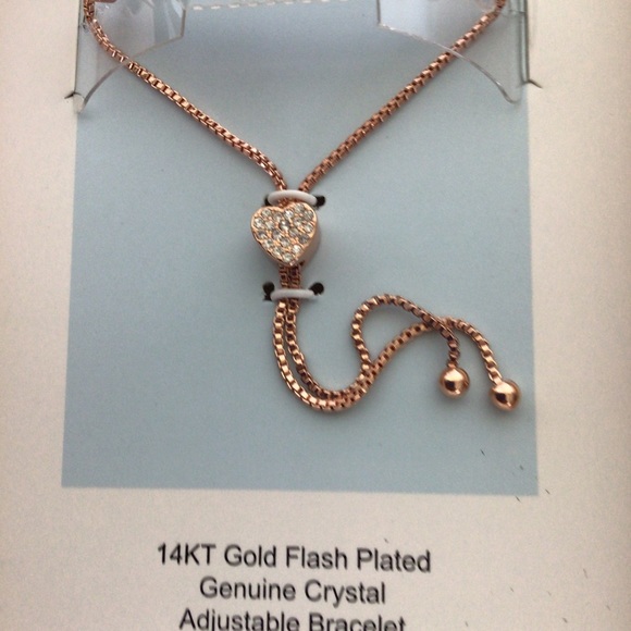 BELIEVE BY BRILLIANCE ROSE GOLD 14k GOLD FLASH PLATED CRYSTAL BRACELET N… - Picture 14 of 16